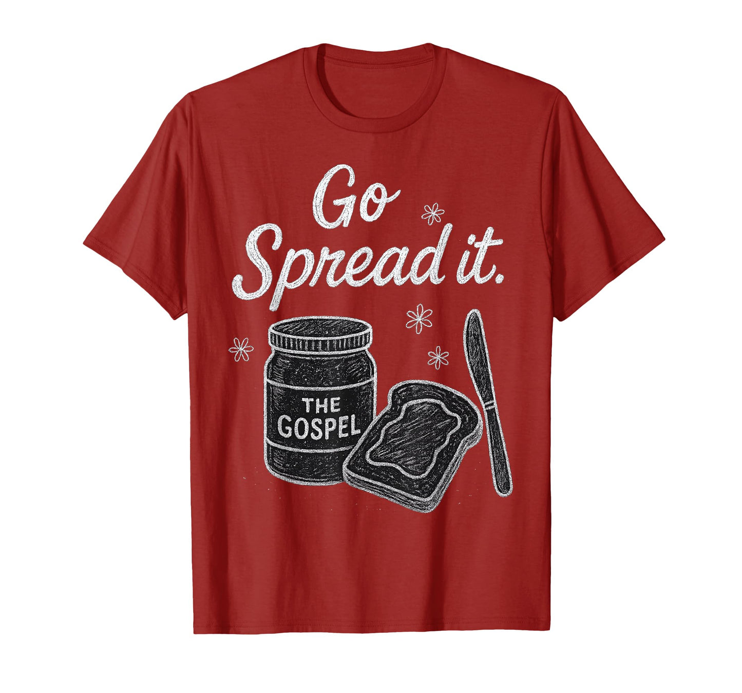 Jar with The Gospel Vintage Chalk Art Christian Faith T-Shirt