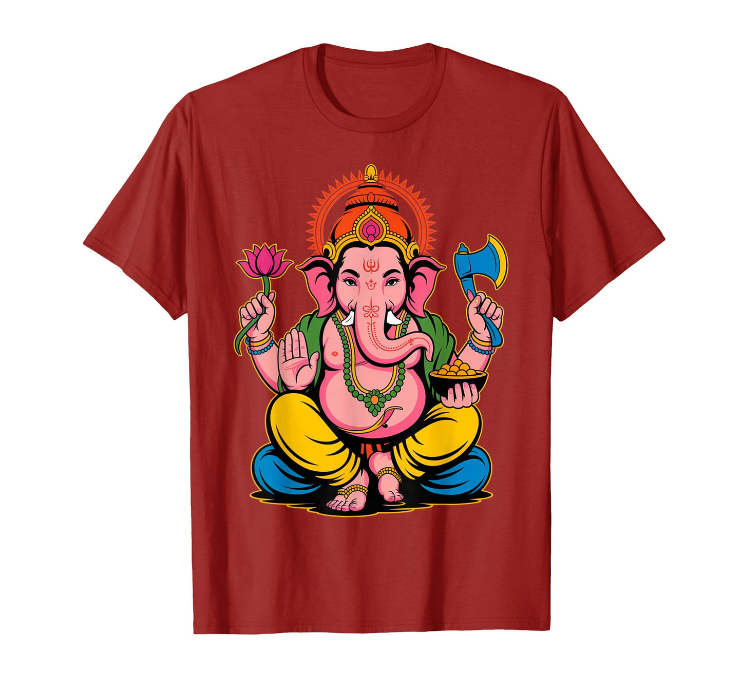 Hindu Ganesha Puja Elephant God India Meditation Yoga Murti T-Shirt