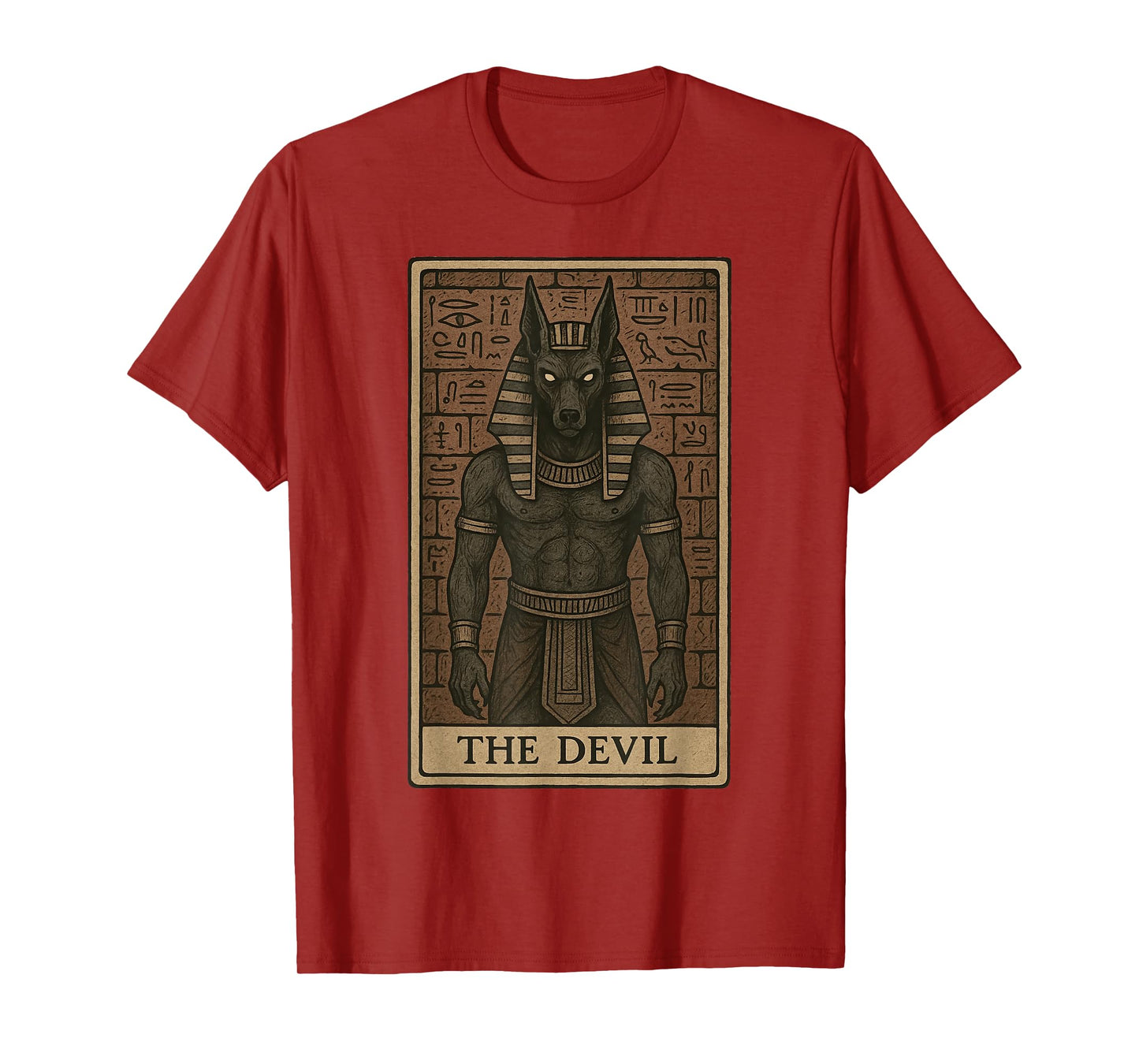 The Devil Tarot Card Anubis Ancient God Egyptian Mythology T-Shirt
