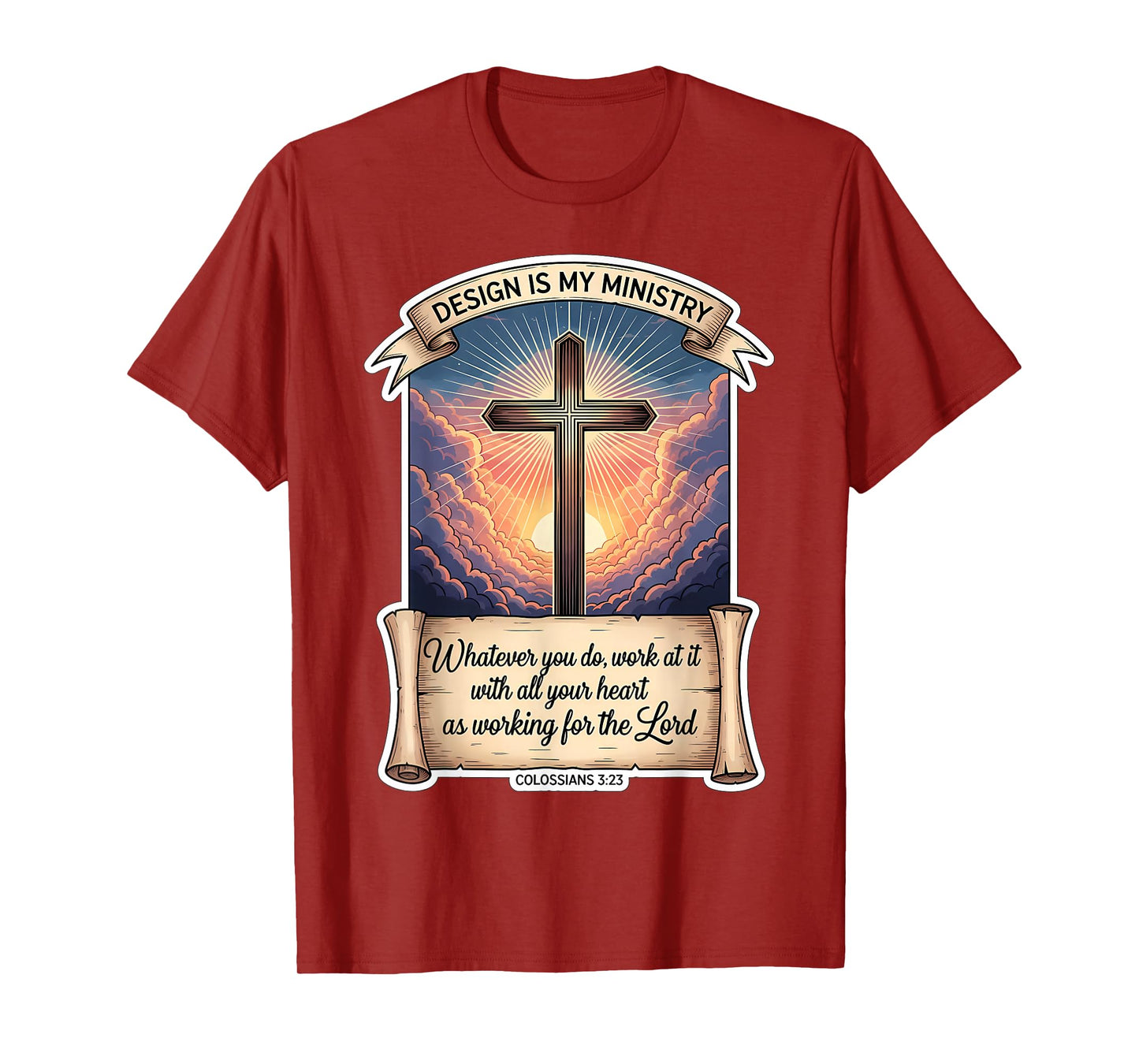 Christian Designer Design is My Ministry Jesus Christ Faith T-Shirt