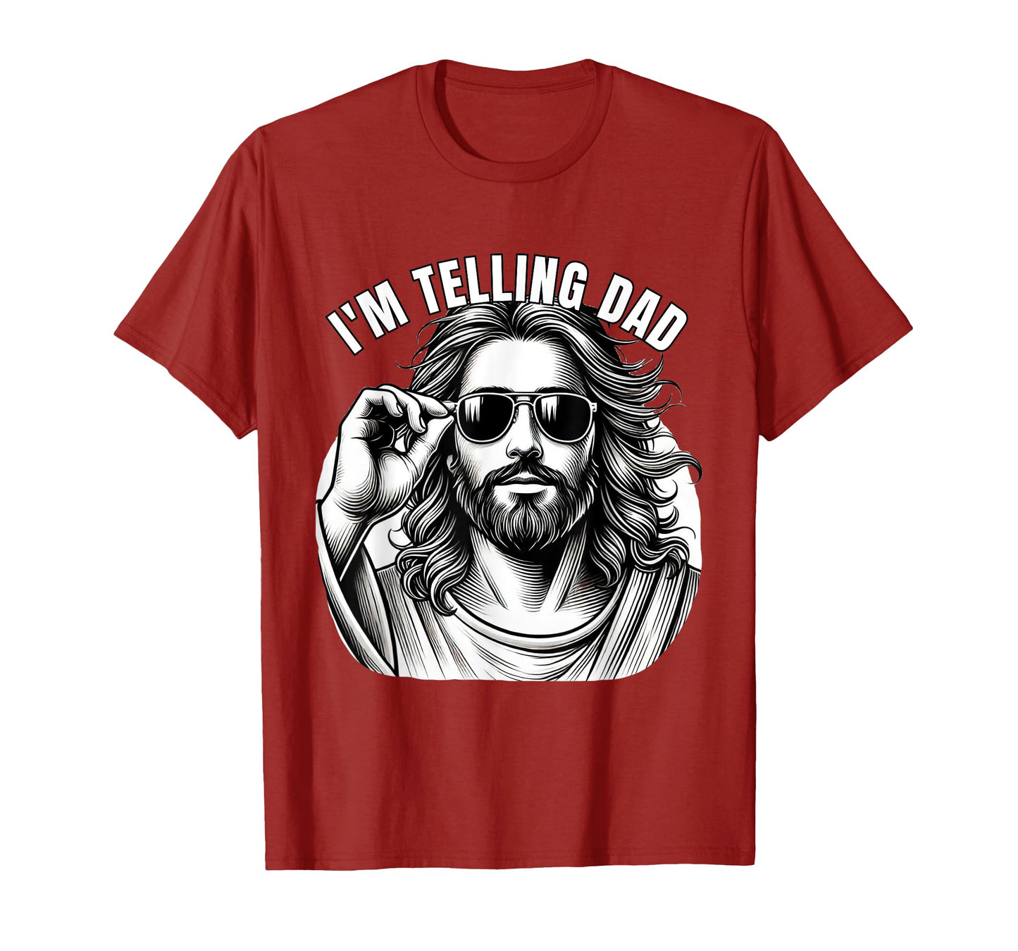 Funny Jesus Meme I'm Telling Dad Jesus Christian T-Shirt