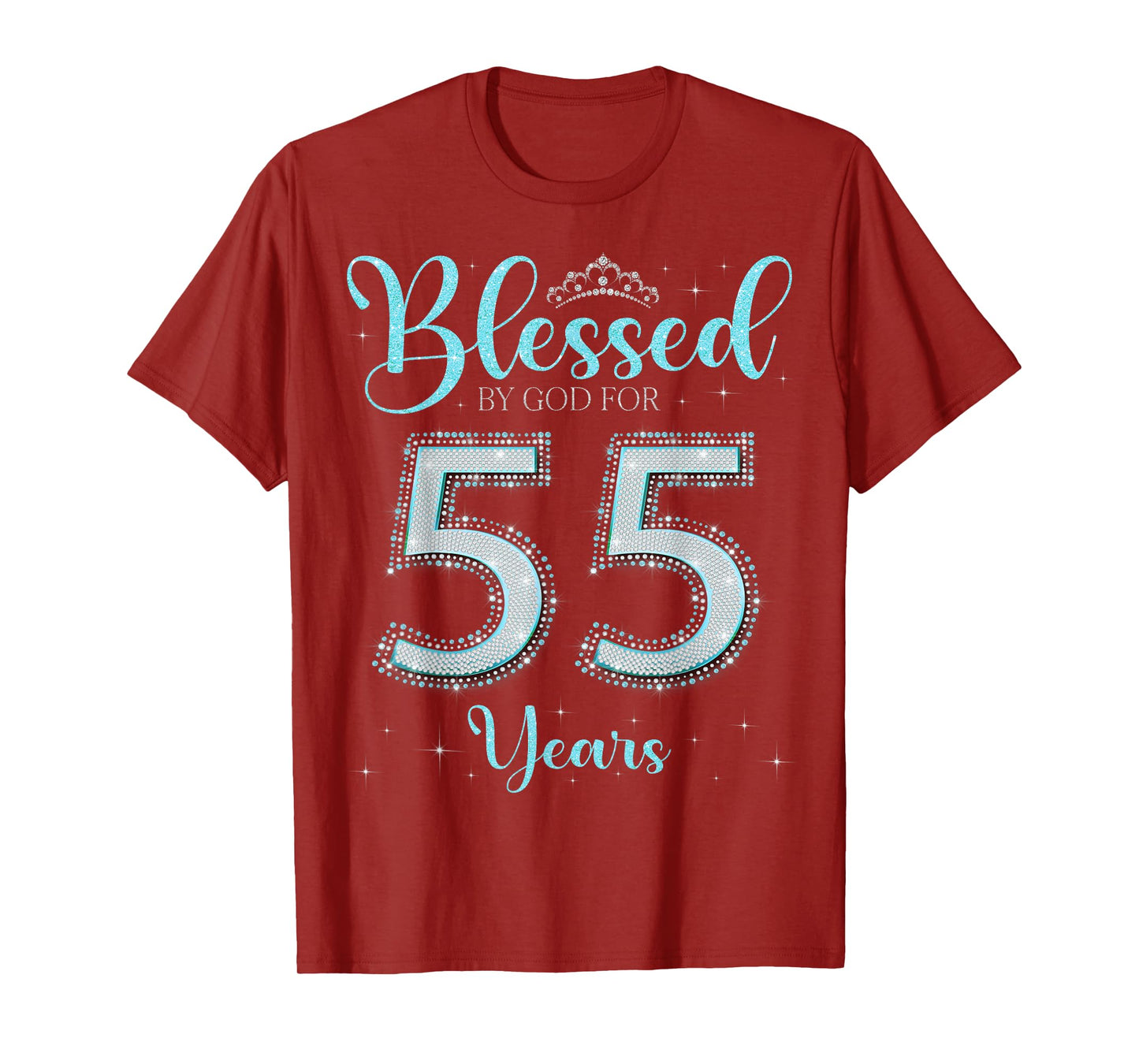 Blessed By God For 55 Years Old 55th Birthday 55th Bday T-Shirt