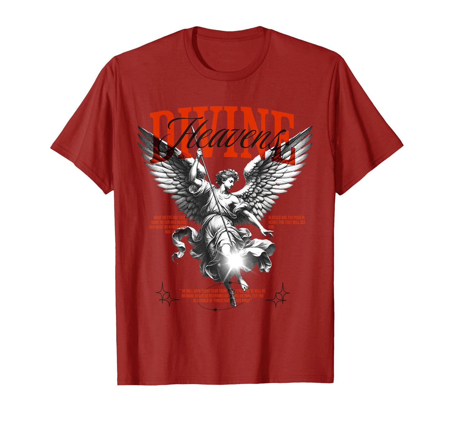 Divine Heavenly Angel Streetwear Bible Angelic Heaven T-Shirt