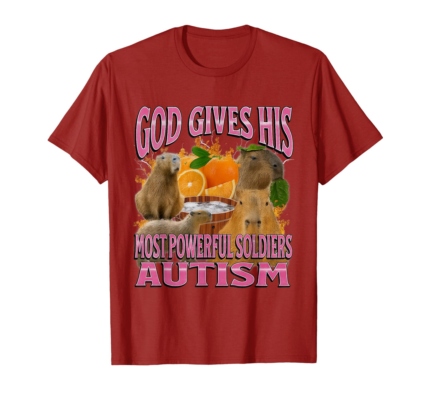 God Gives His Most Powerful Autism Capybara Meme Bootleg T-Shirt