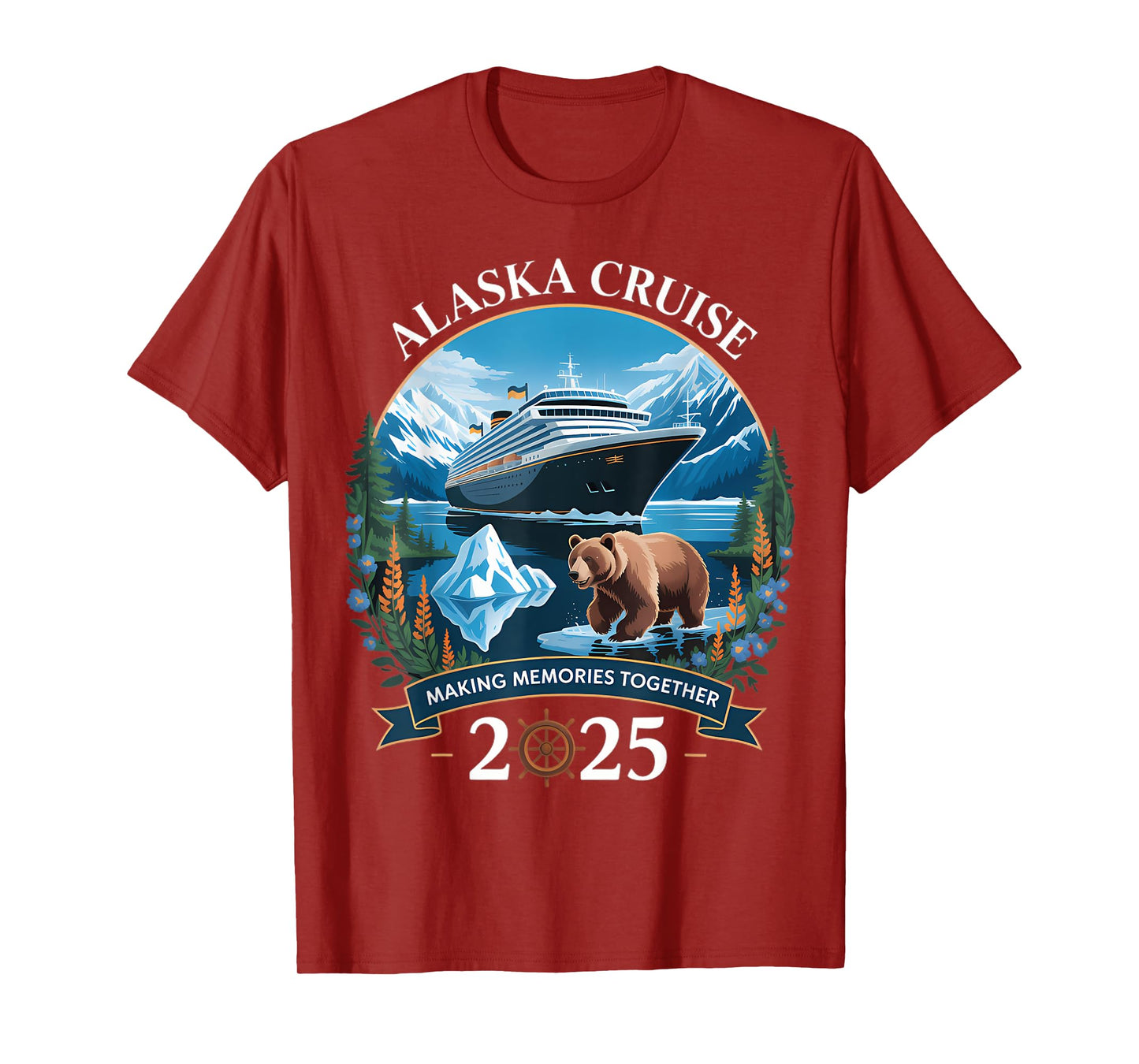 Cruisin Alaska 2025 Family Alaska Cruise Funny Vacation T-Shirt