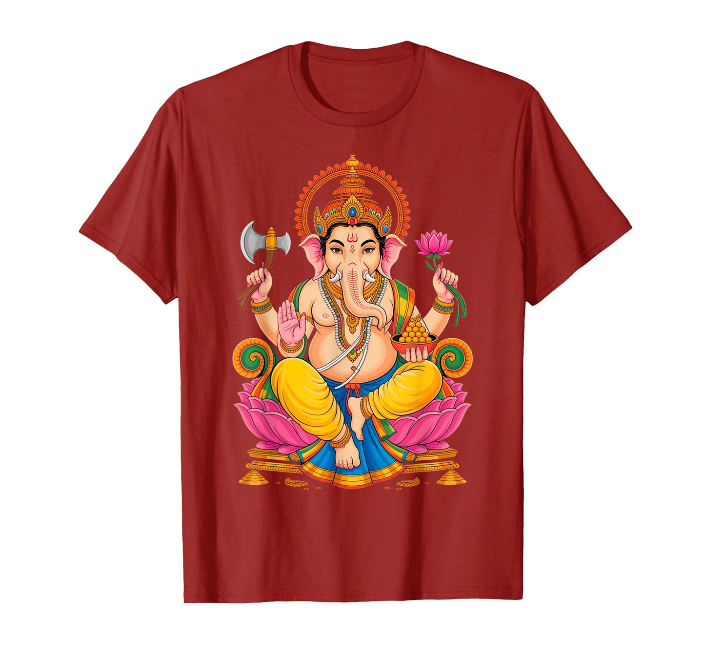 Hindu Ganesha Puja Elephant God India Meditation Yoga Murti T-Shirt