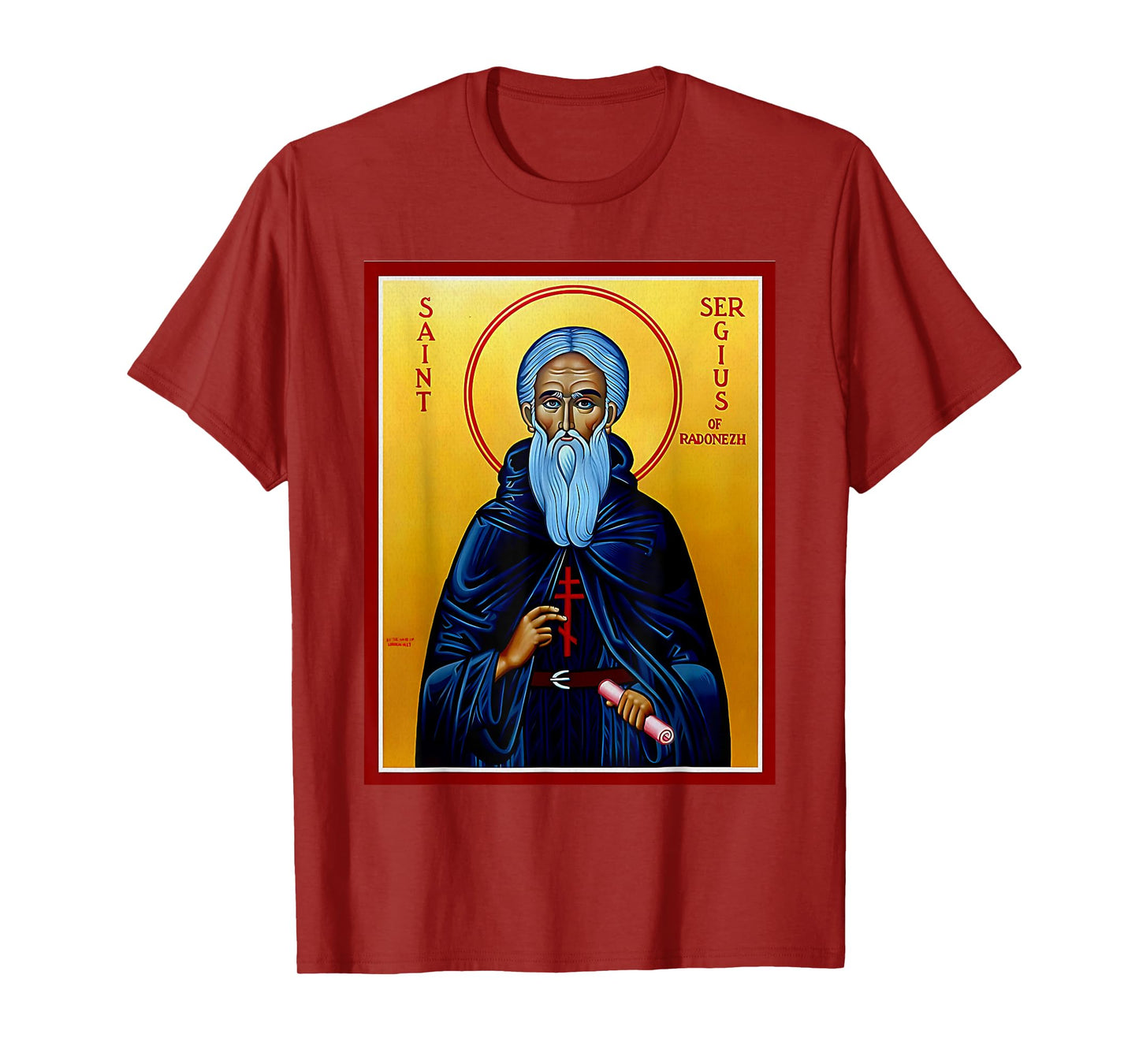 St. Sergius Radonezh Eastern Orthodox Byzantine Art Russian T-Shirt
