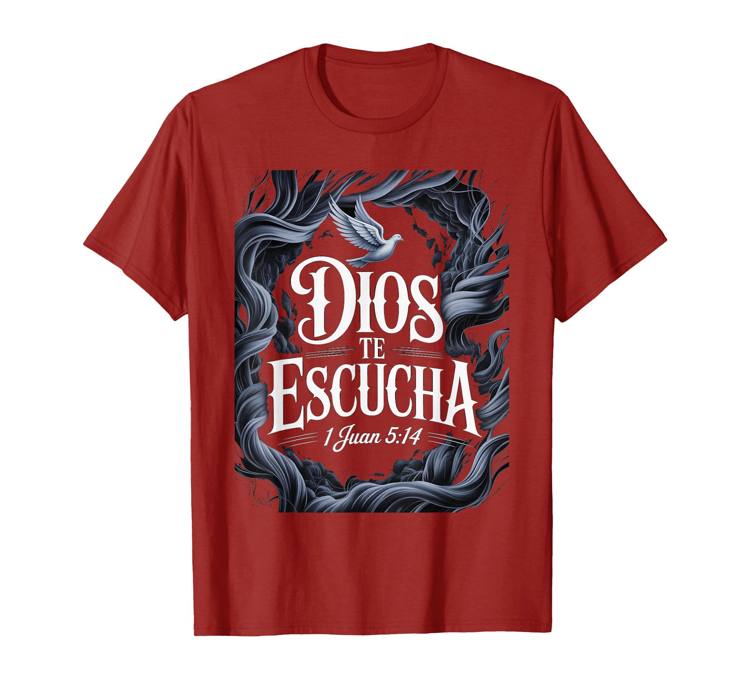 Dios Te Escucha – 1 Juan 5:14 Spanish Bible Verse Christian T-Shirt