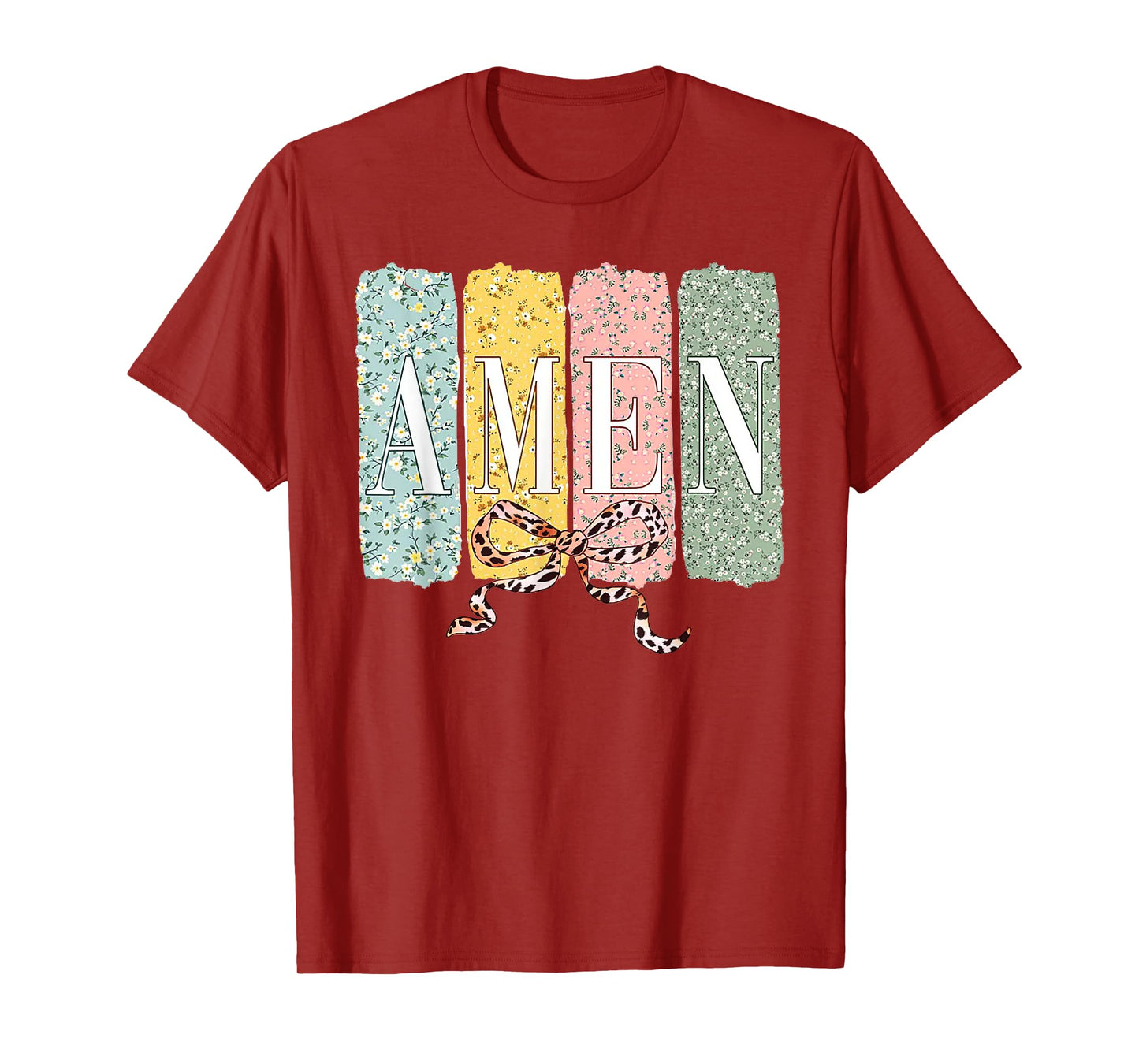 Easter Day Tee Amen Coquette Bow Jesus Easter T-Shirt