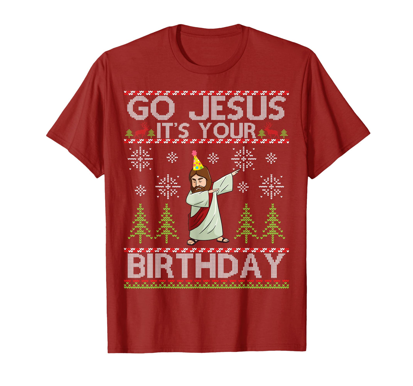 Dabbing Go Jesus It's Your Birthday Merry Christmas Day T-Shirt