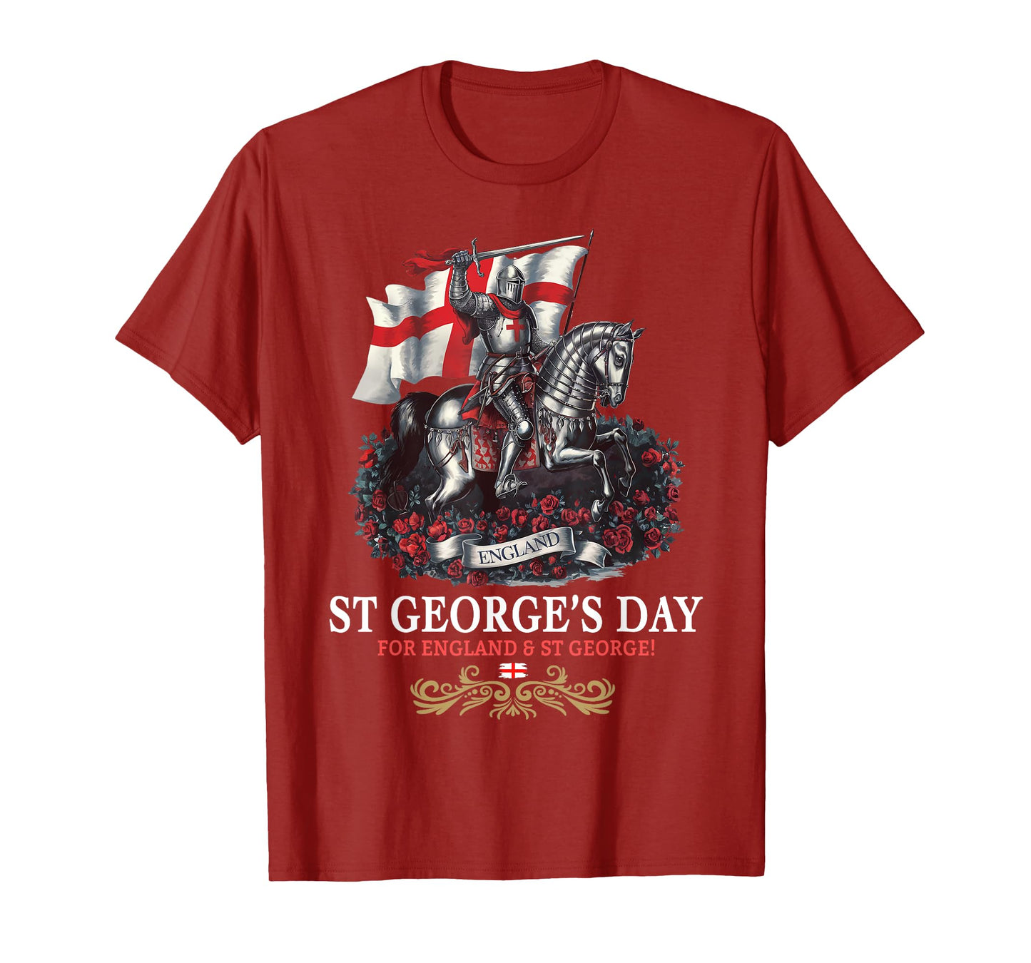 St Georges Day Outfit Idea Men & Knight Horse Saint George T-Shirt