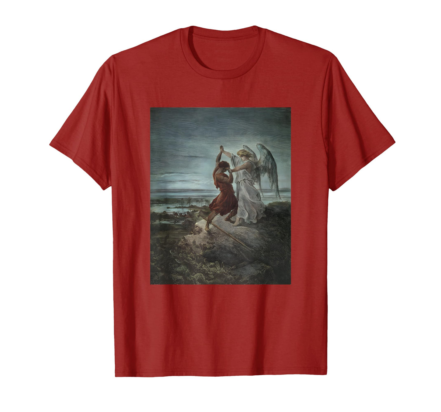 Jacob Wrestling with The Angel by Gustave Dore (1866) T-Shirt