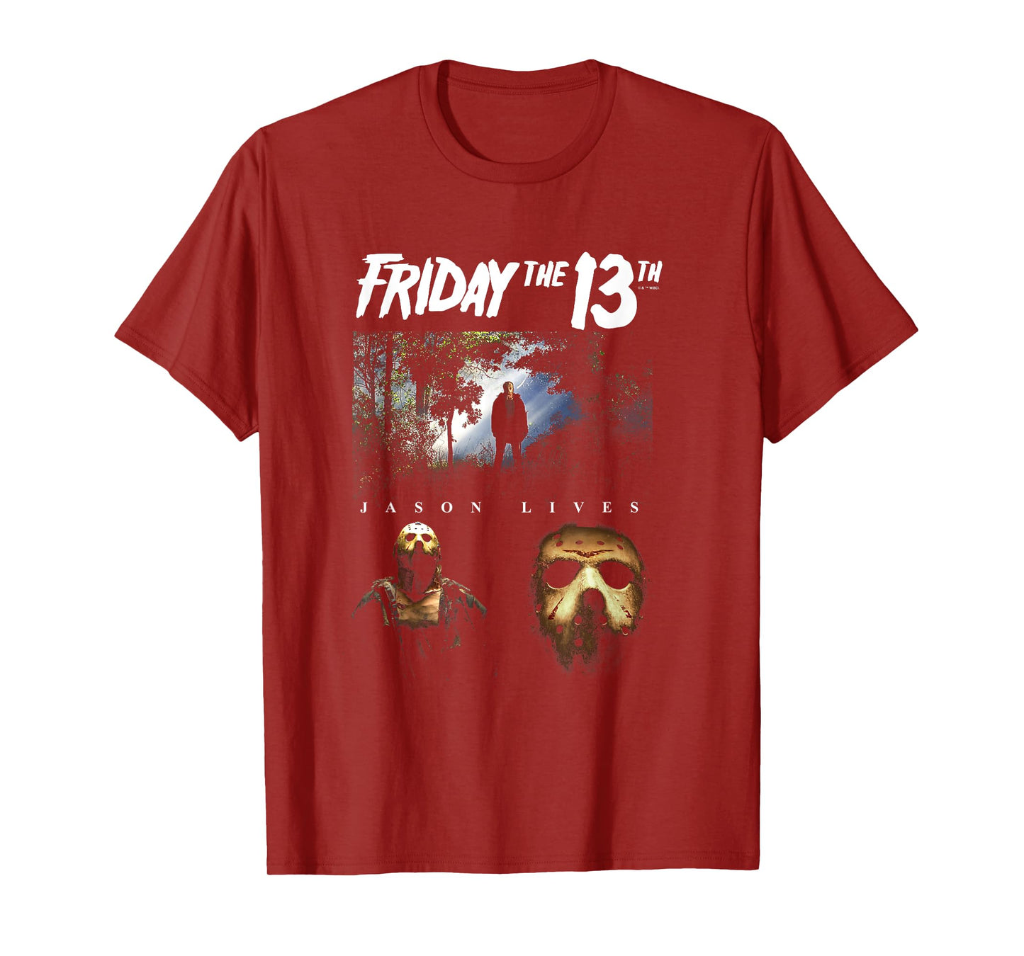 Friday The 13th Iconic Jason Voorhees Lives Big Chest Poster T-Shirt