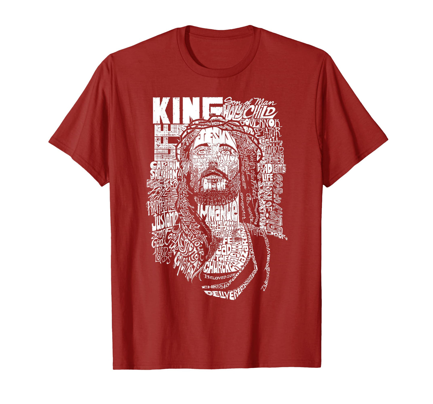 Inspirational Jesus Typography Artwork Holy Savior T-Shirt