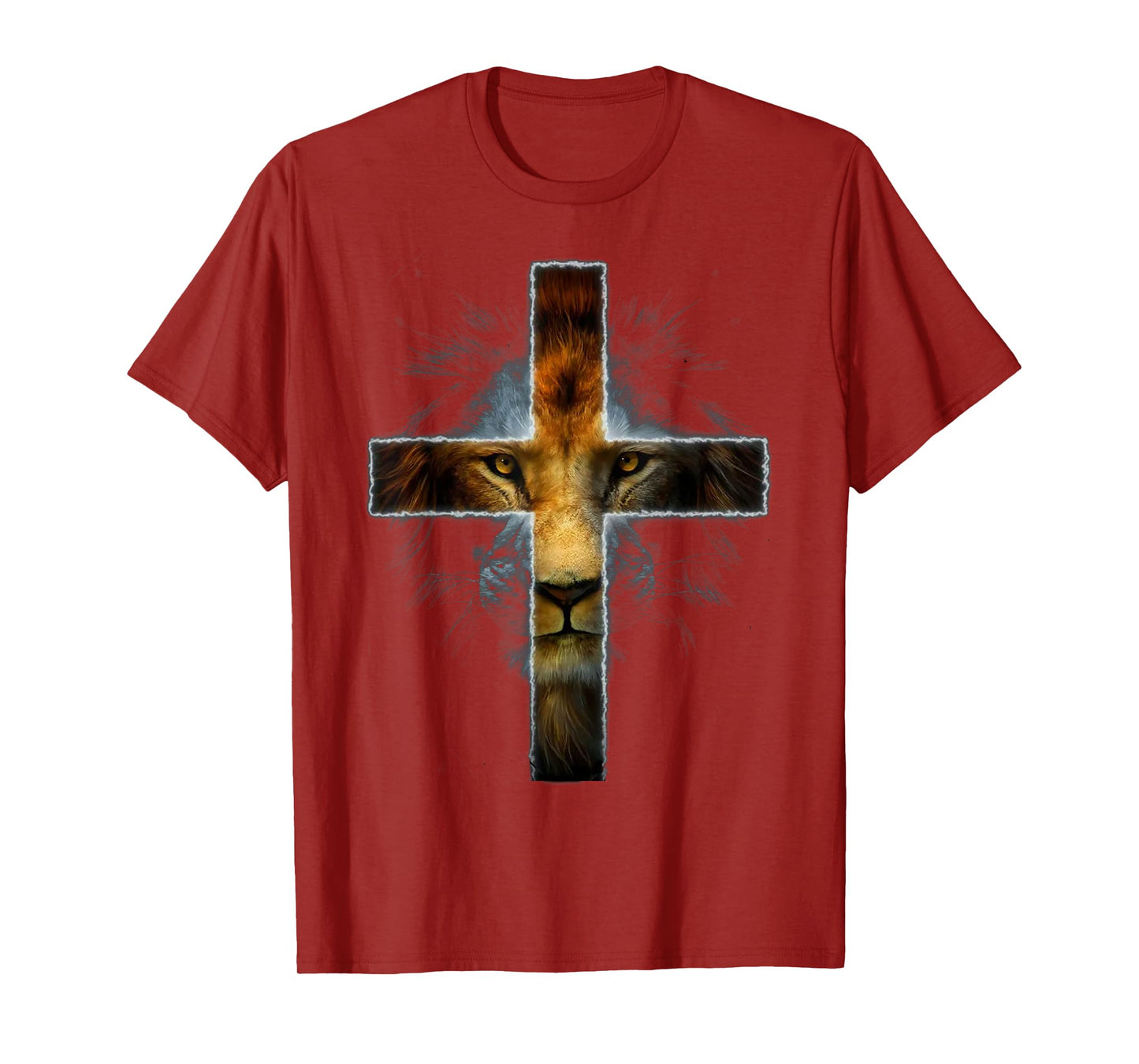 Christian Jesus Lion of Tribe Judah Cross Gift for Men Women T-Shirt
