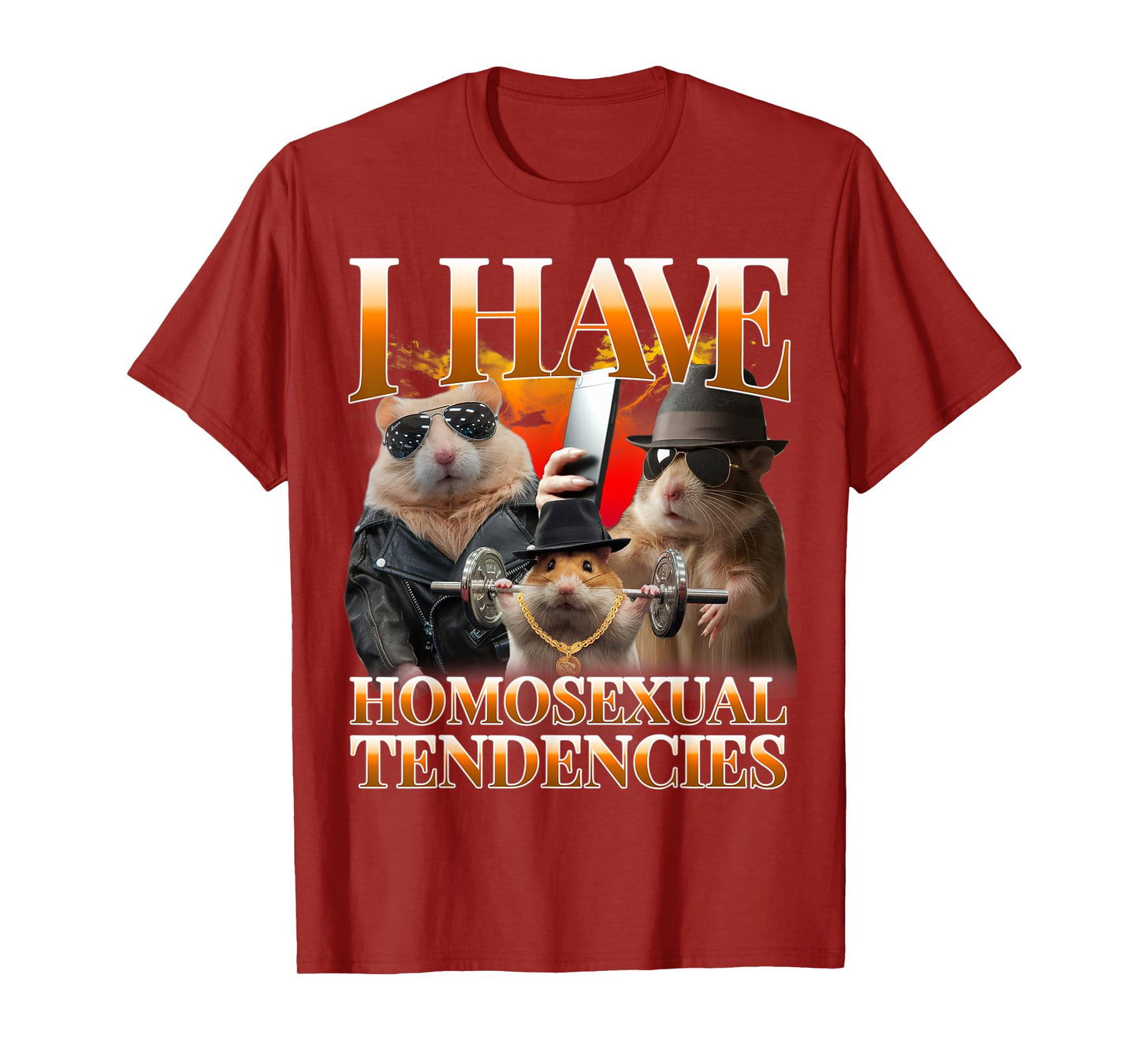 I Have Homosexual Tendencies Funny Hamster Meme Bootleg T-Shirt