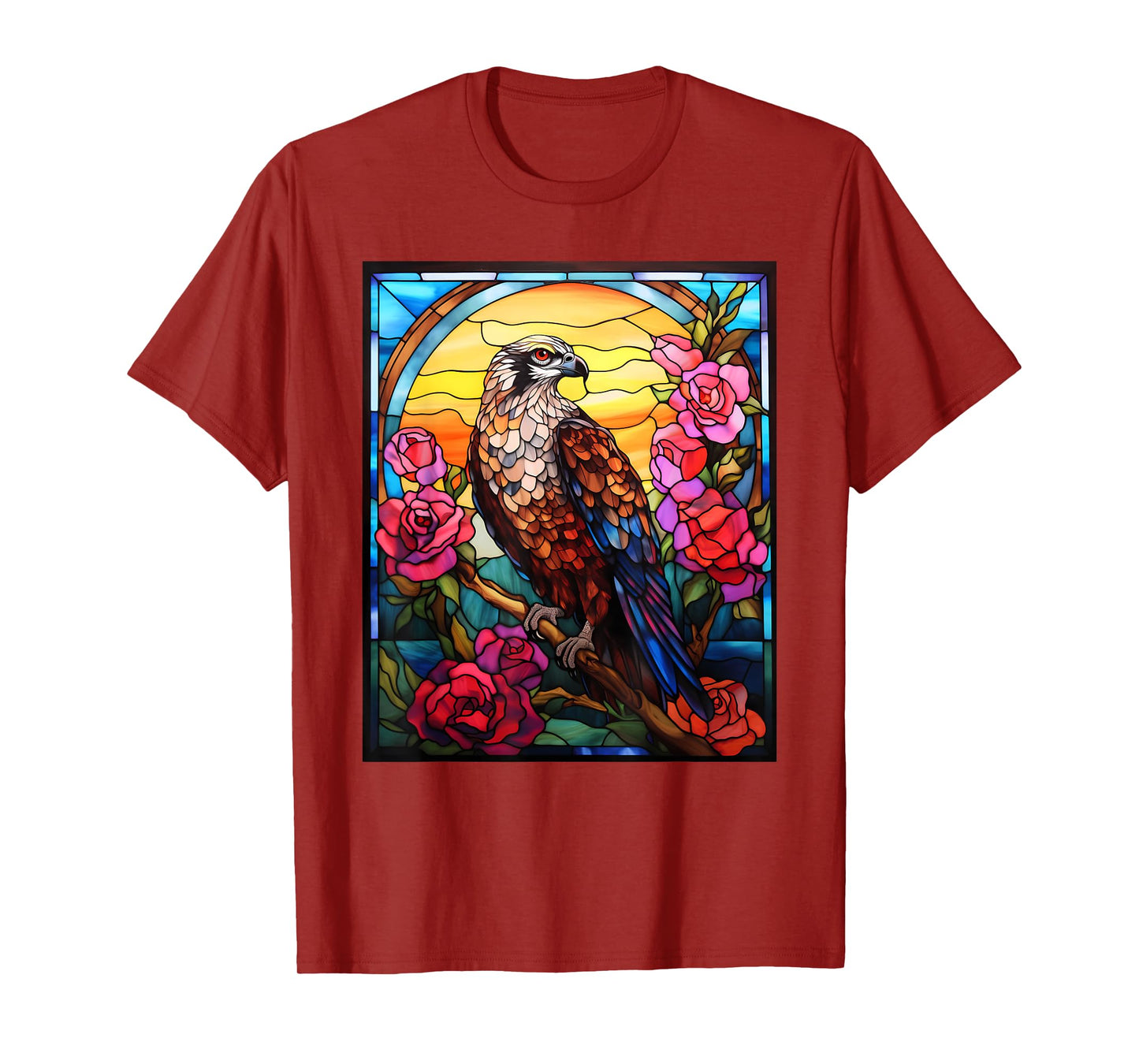 Stained Glass Style Osprey T-Shirt