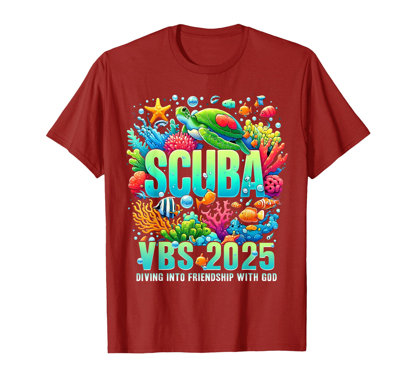 VBS 2025 Squad Scuba Diving Into Friendship With God T-Shirt