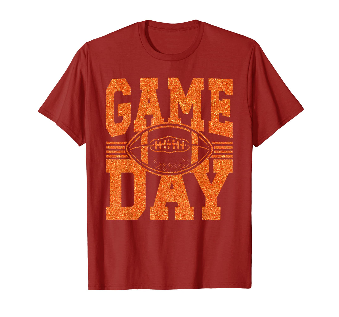 Game Day Football Season Football Mama Girl Orange Team T-Shirt