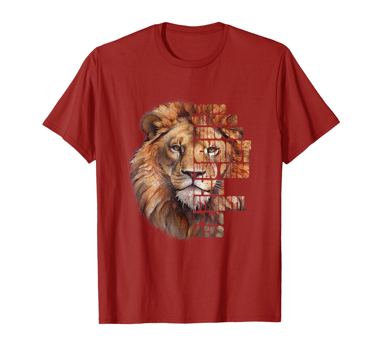 Philippians 4:13 Lion of Judah, T-Shirt