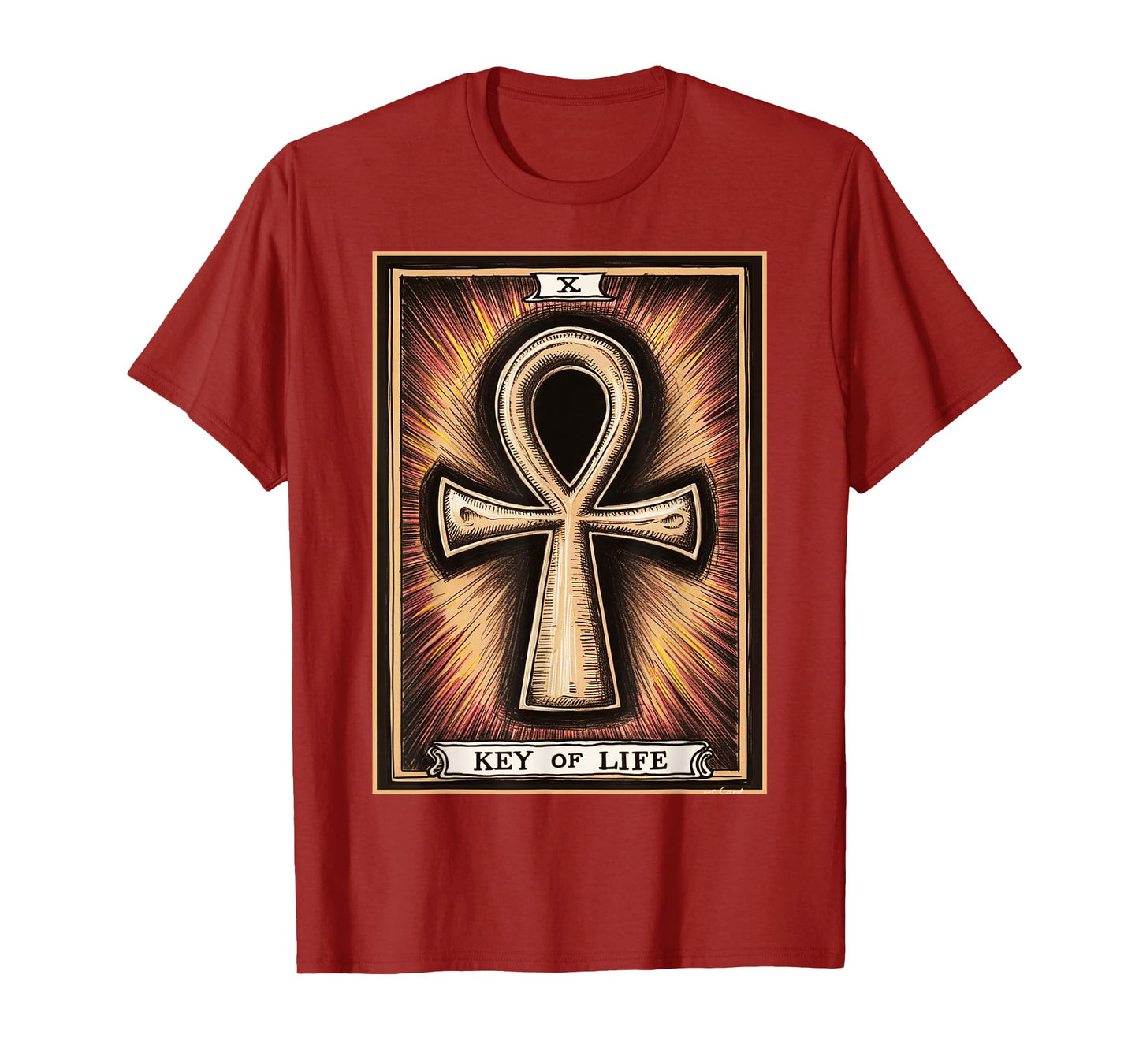 Kemetic Tarot Card Ancient Egypt Egyptian Ankh Key Of Life T-Shirt