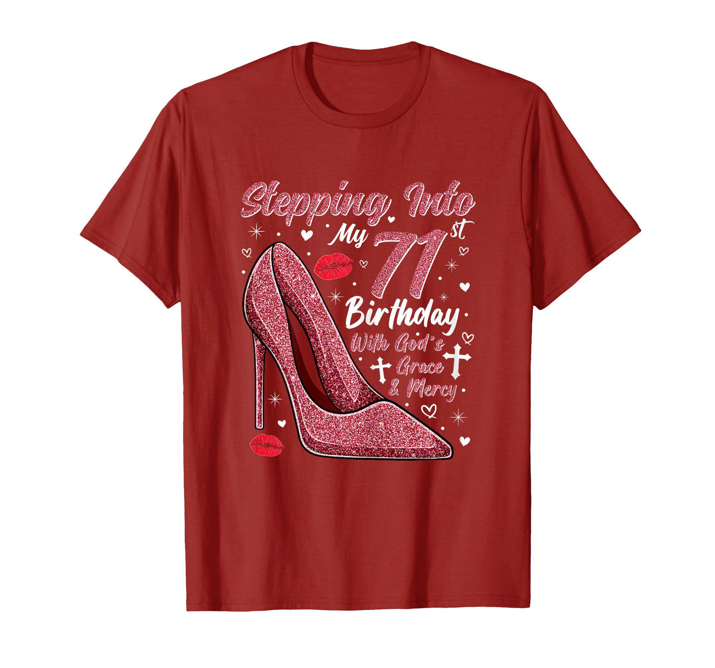 Stepping Into My 71st Birthday Ladies 71 Year Old T-Shirt