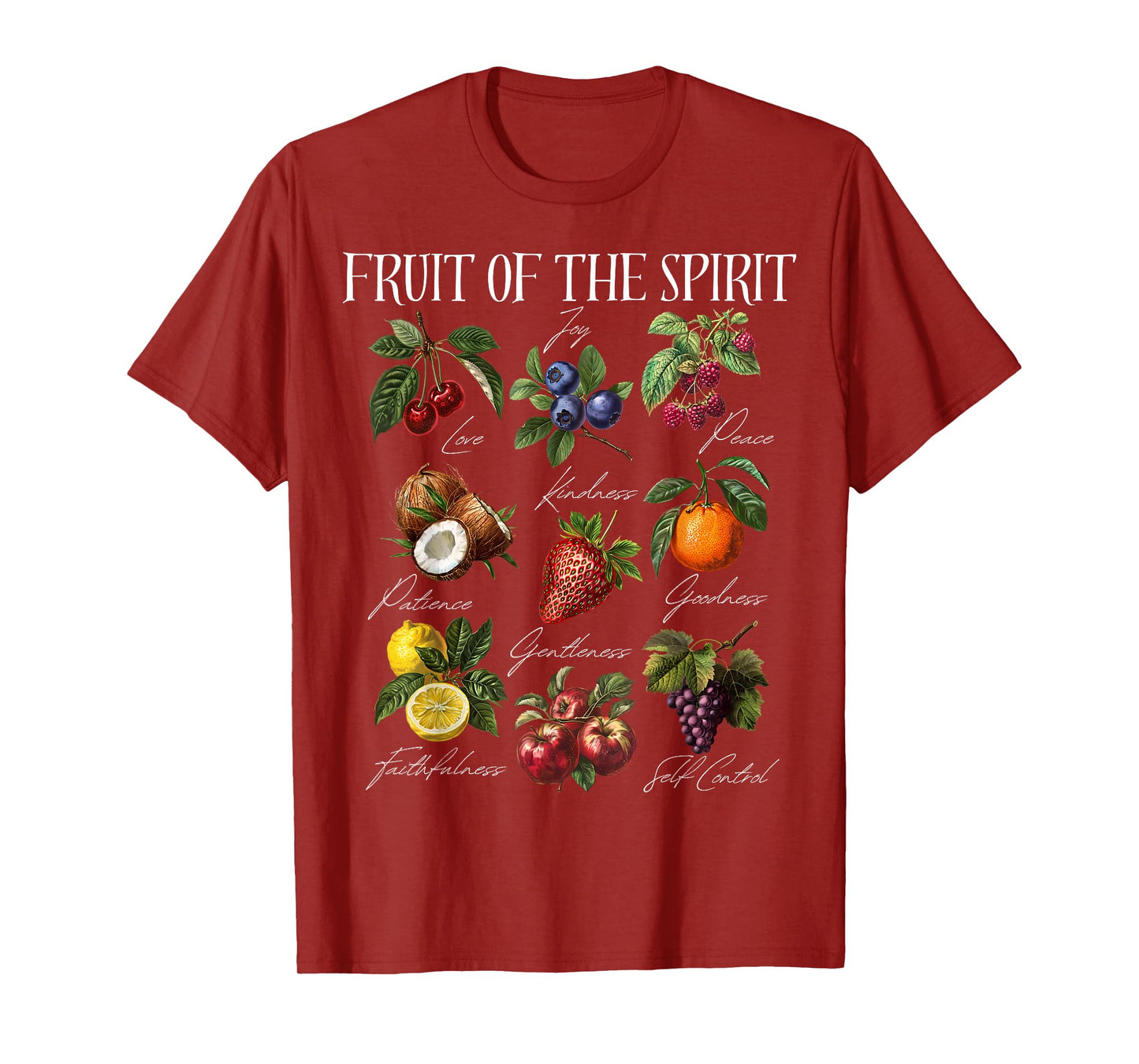 Fruit of The Spirit Christian Bible Verse T-Shirt