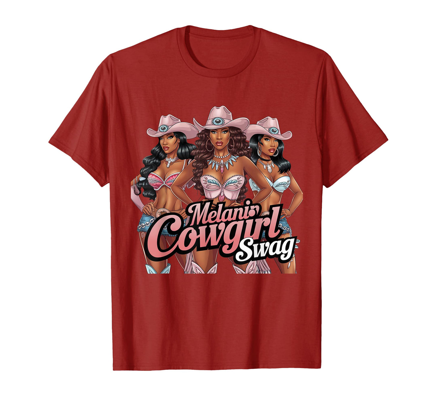 Melanin Cowgirls Swag African Melanin Cowgirl Black History T-Shirt