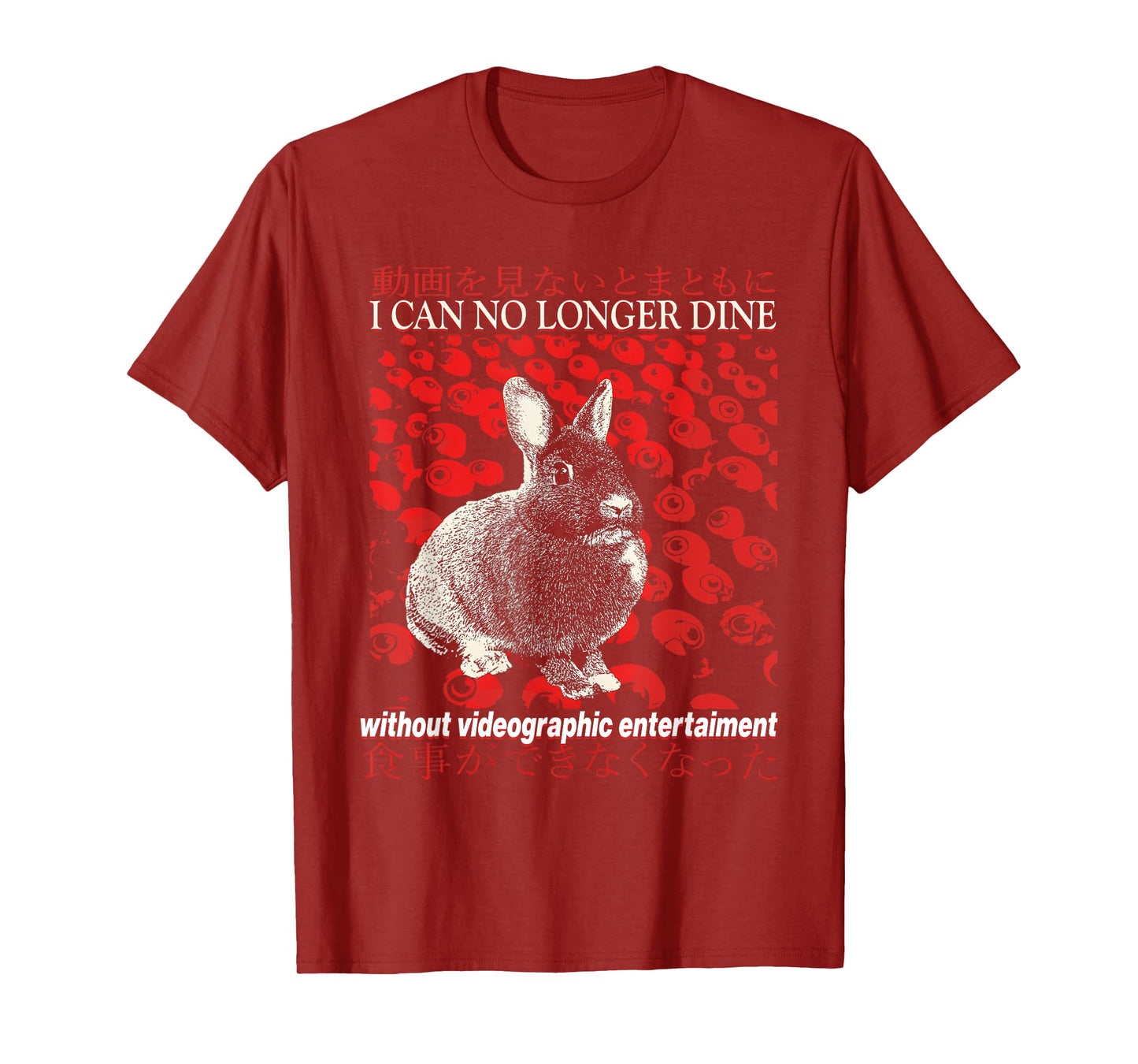 I Can No Longer Dine Rabbit Vintage Japanese T-Shirt