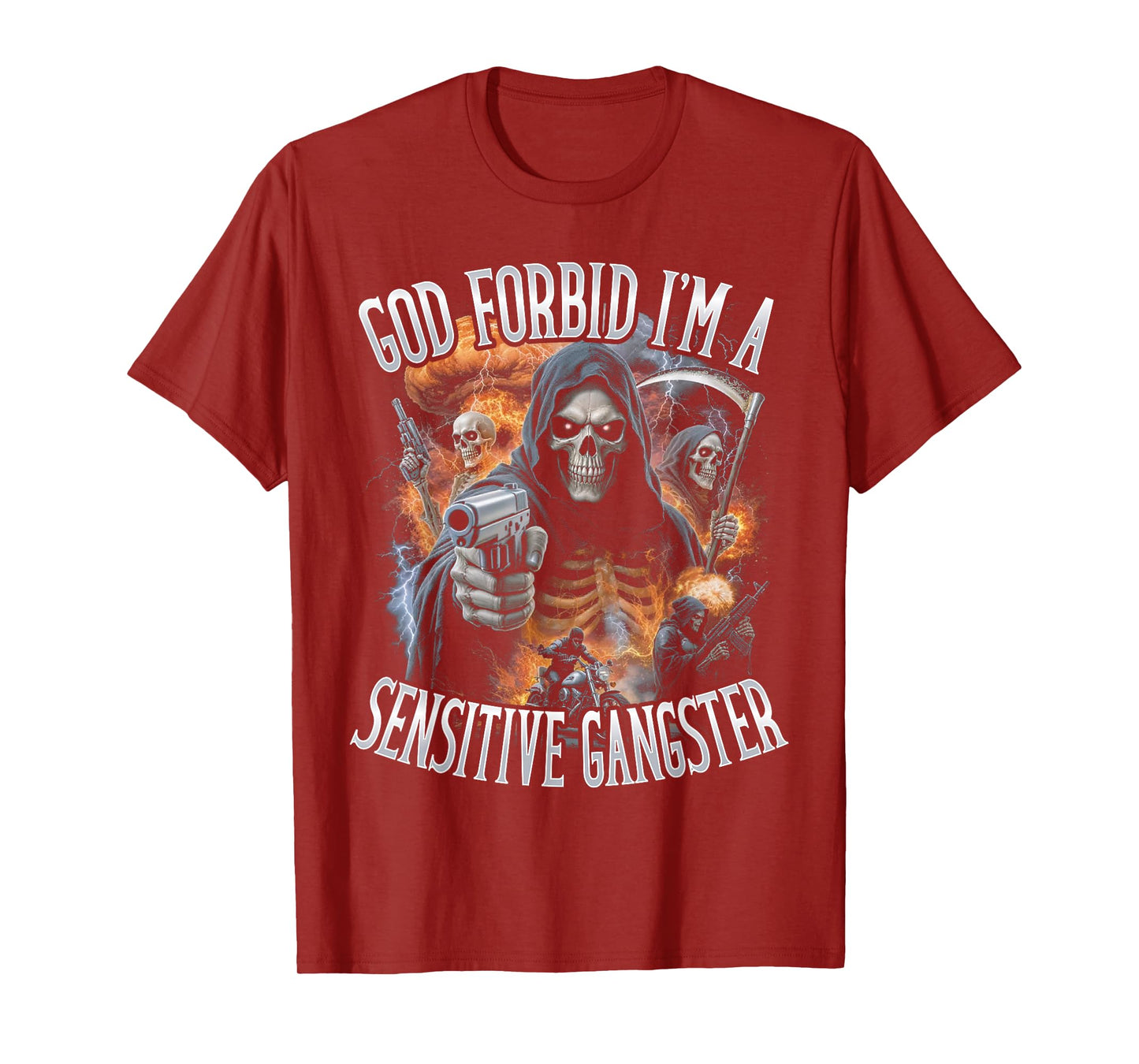 God Forbid I'm A Sensitive Gangster Funny Bootleg T-Shirt