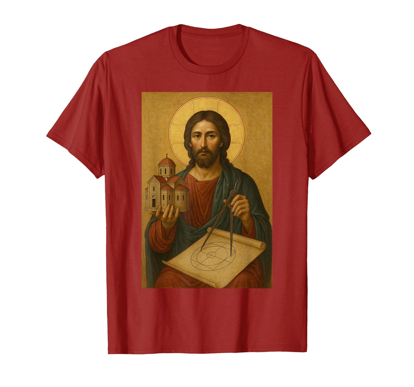 Greek Orthodox Icon Jesus Christ The Divine Architect T-Shirt