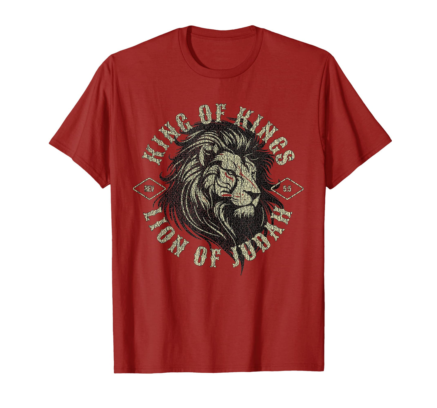 King of Kings Lion of Judah Christian Faith Religious Design T-Shirt