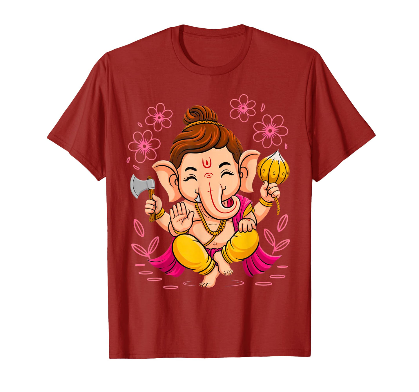Hindu Ganesha Puja Elephant God India Meditation Yoga Murti T-Shirt