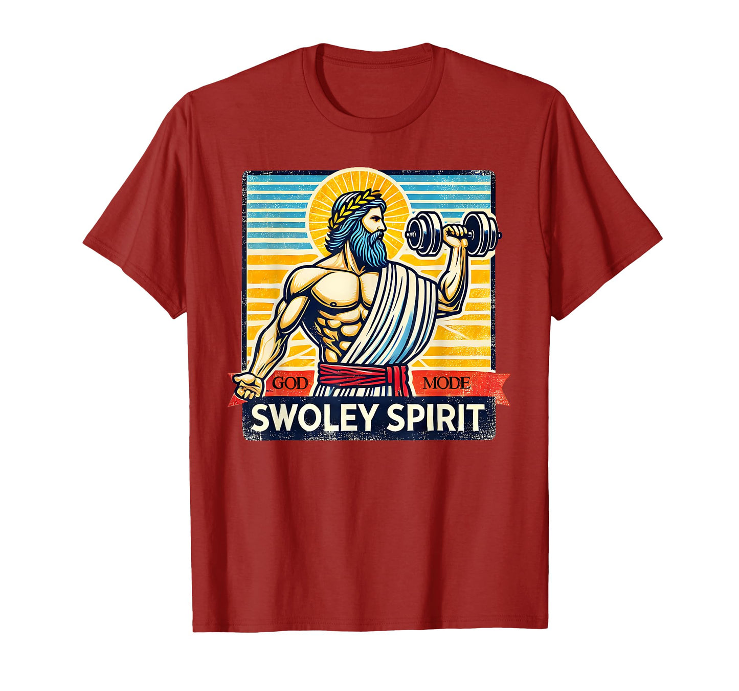 Funny Jesus Swollen Spirit Workout Weightlifting Tee T-Shirt