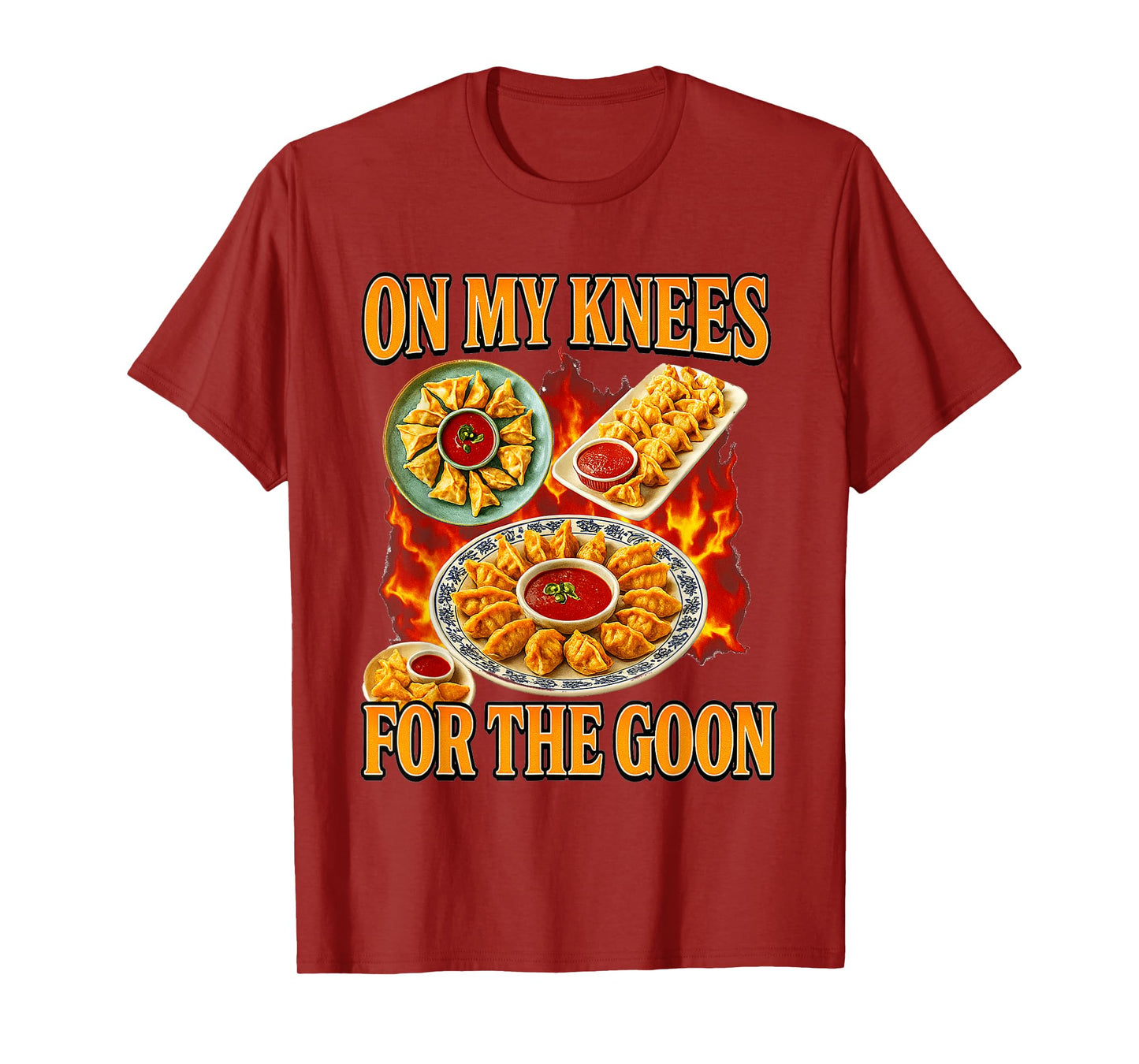 On My Knees For The-Goon Funny Crab Rangoon Meme Bootleg T-Shirt