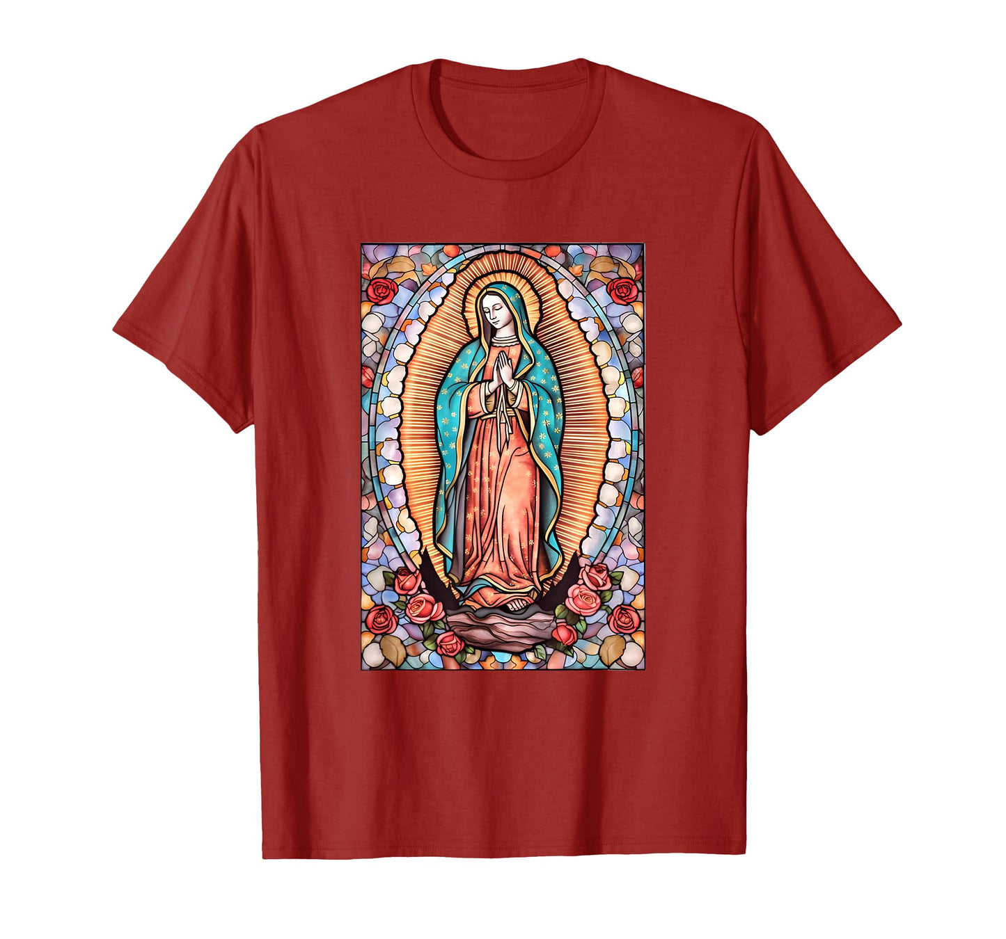 Blessed Christian Women Accessories Girls Cute Virgin Mary T-Shirt