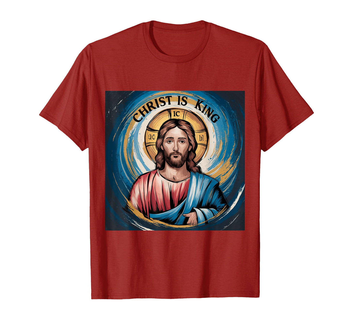 Obvious Logic Christ is King King T-Shirt, Unisex-Adults, Unisex-Kids, Black, Small, Short Sleeve, T-Shirt
