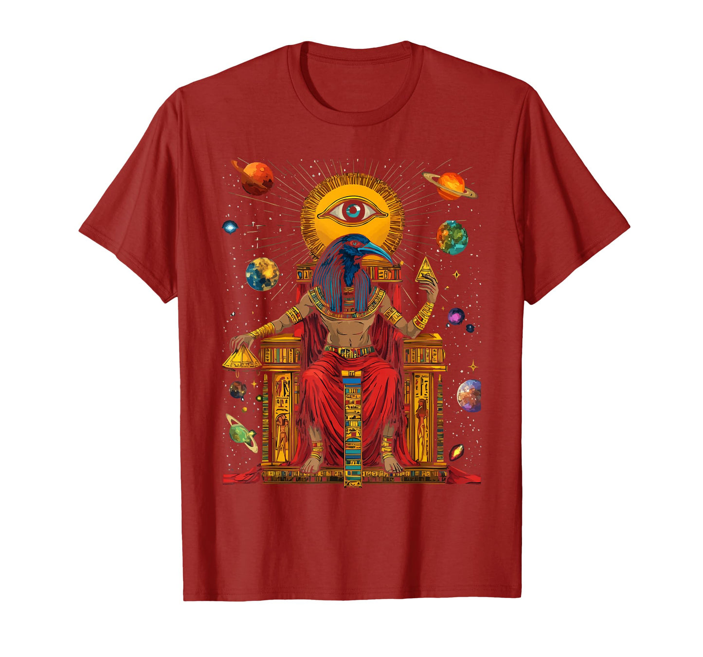 Thoth Egyptian God Egyptian Mythology Pyramid Ancient Egypt T-Shirt