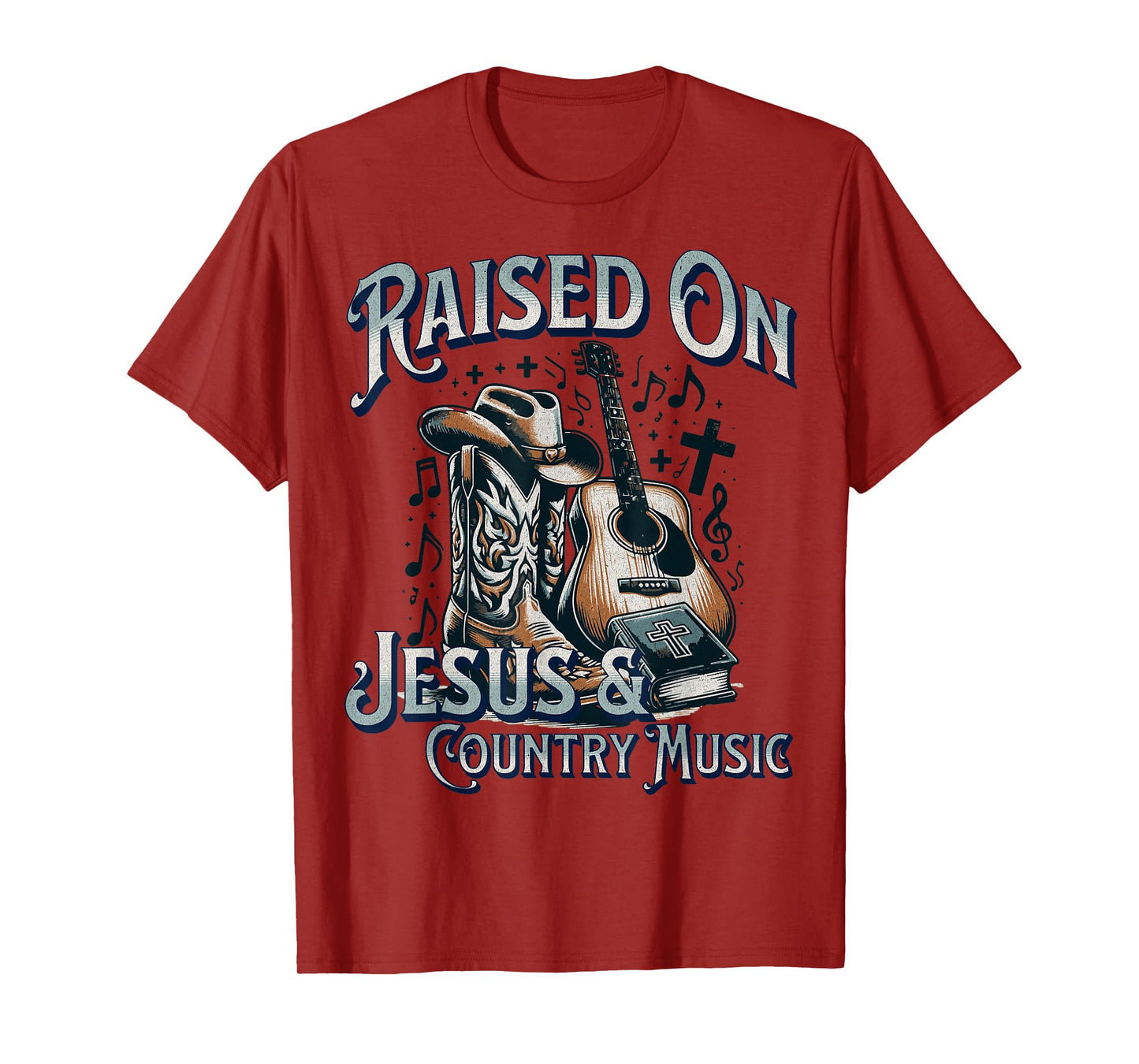 Raised On Jesus And Country Music T-Shirt