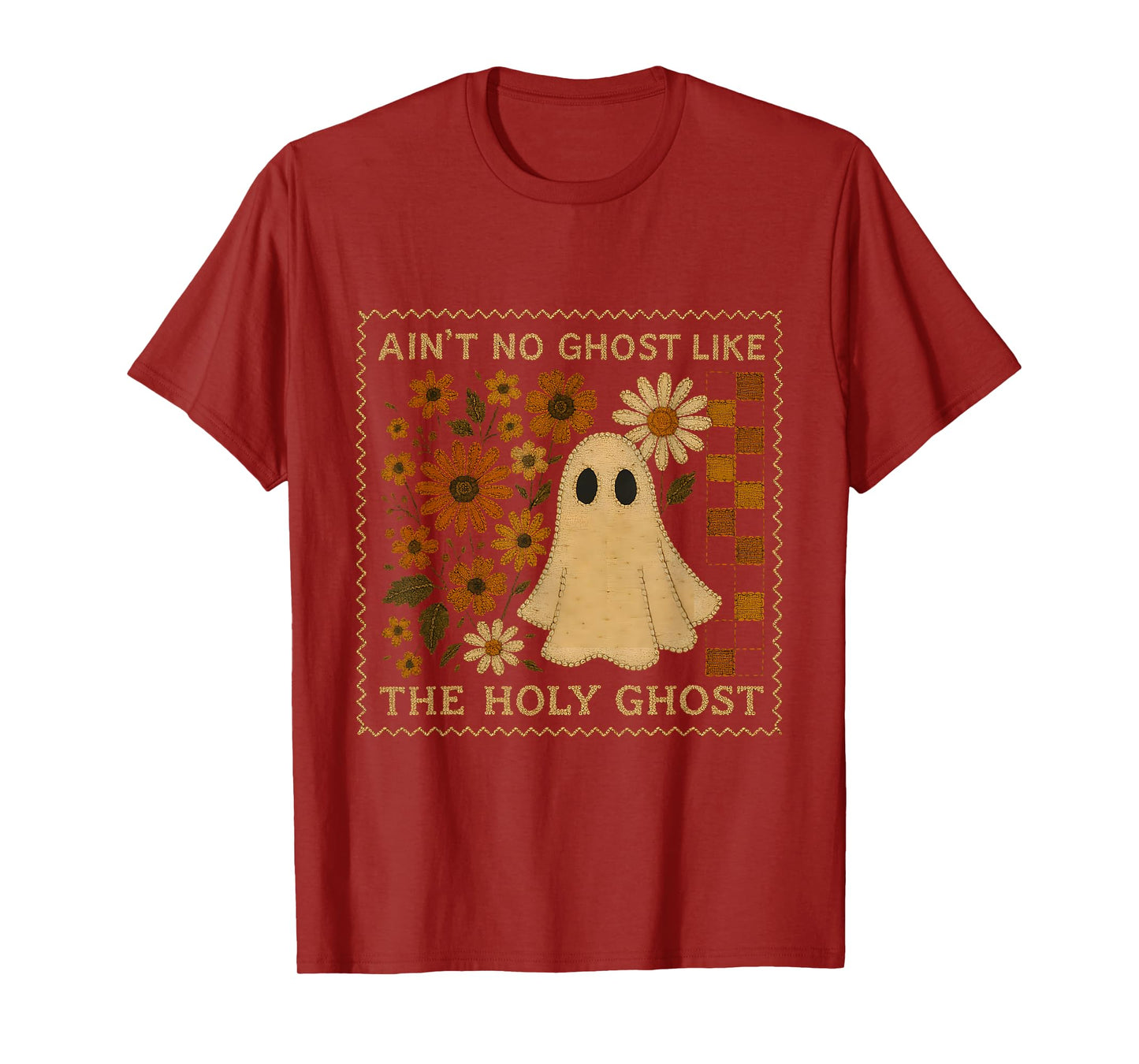 Holy Ghost Funny Fall Floral Retro Christian Faith Humor T-Shirt