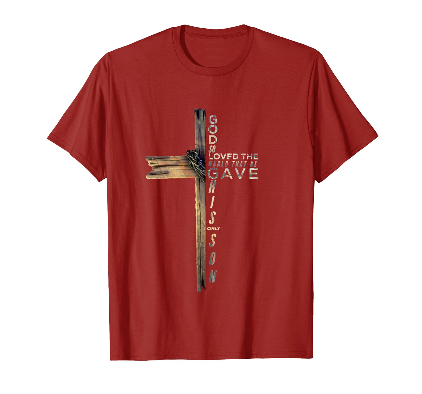 John 3:16 Christian Cross Bible Long Sleeve T-Shirt