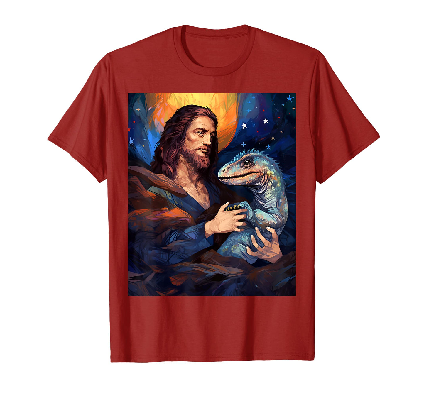 Dinosaur Jesus Shirts For Men Womens T Rex Funny Christian T-Shirt