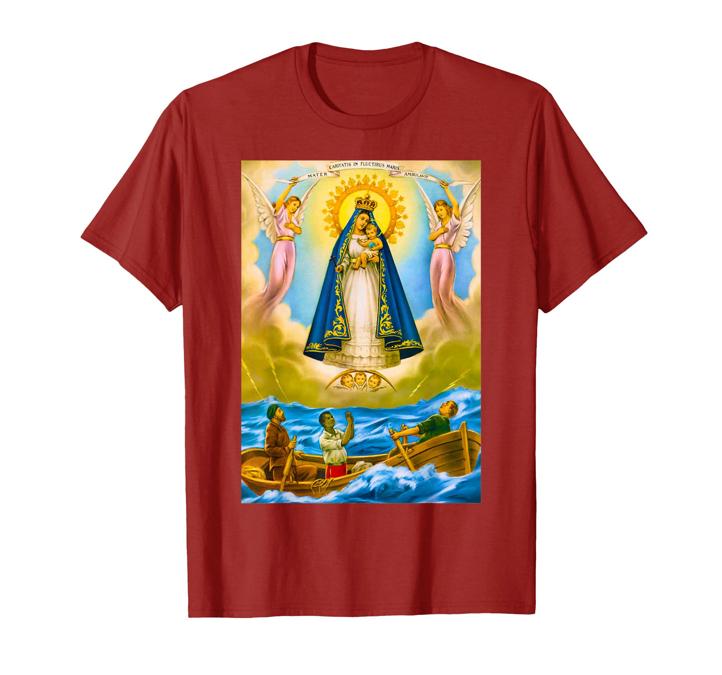 AfroCuban Religious Virgin Caridad del Cobre Cuba Santeria Oshun Unisex-Adults Black T-Shirt