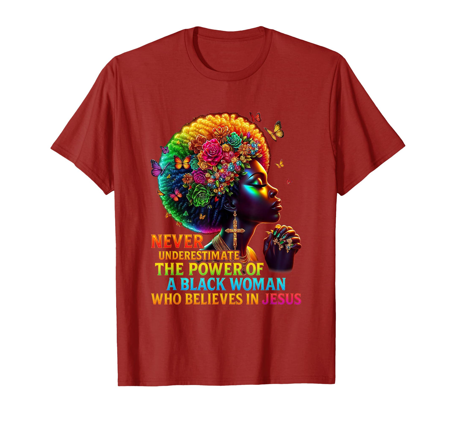 Powerful Black Woman Faith Inspirational Believes Jesus T-Shirt