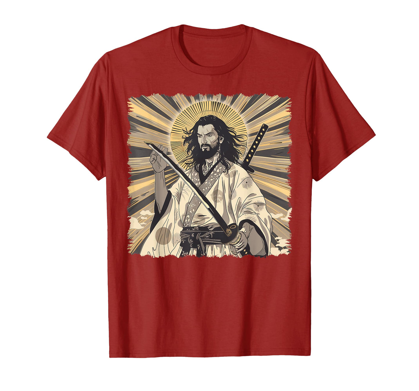 Jesus Christian Religious Japanese Art Samurai T-Shirt