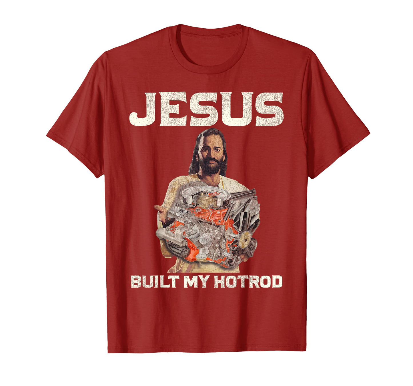 Vintage Jesus Built My Hotrod Jesus Christian T-Shirt