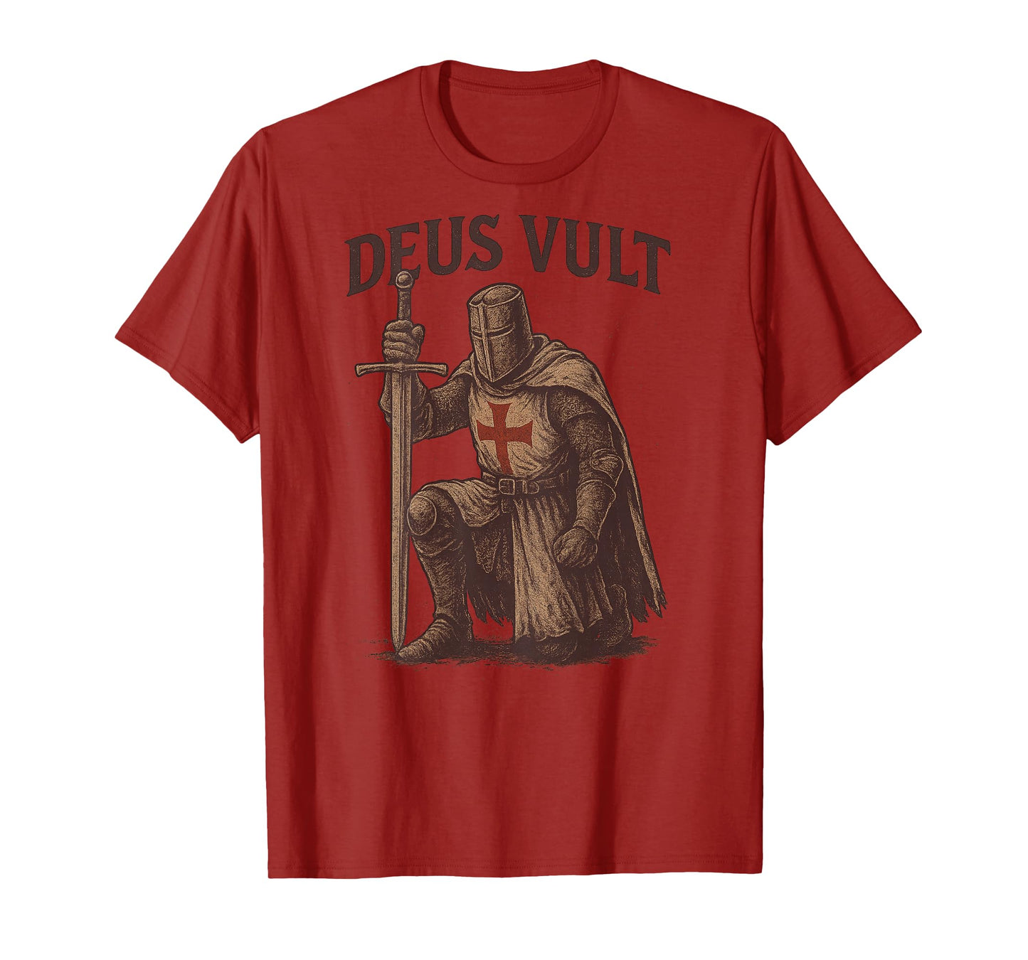 Deus Vult – Minimalist Latin Word for History- Back 002 T-Shirt