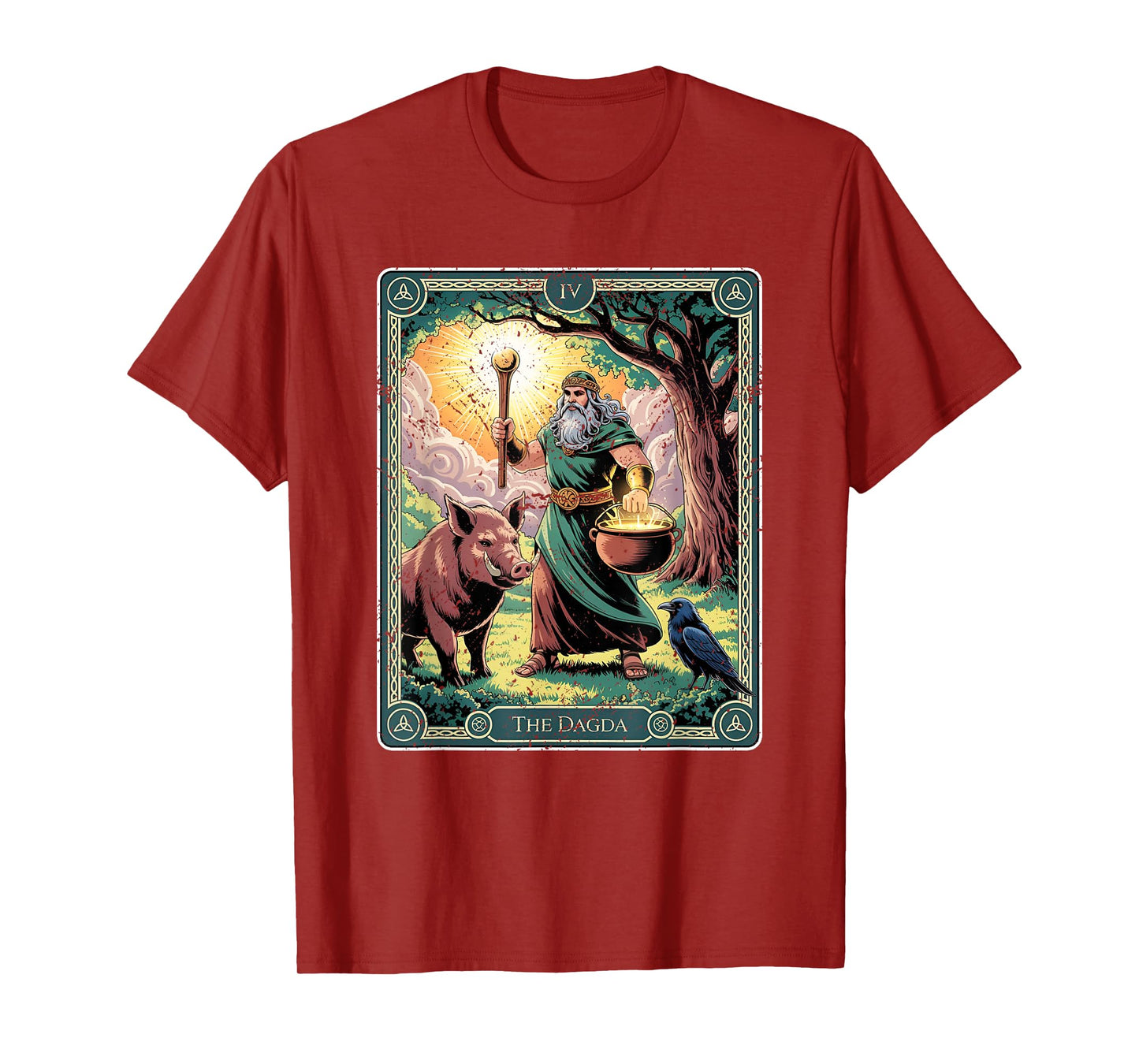 The Dagda Tarot Card Irish God of Strength and Harvest T-Shirt
