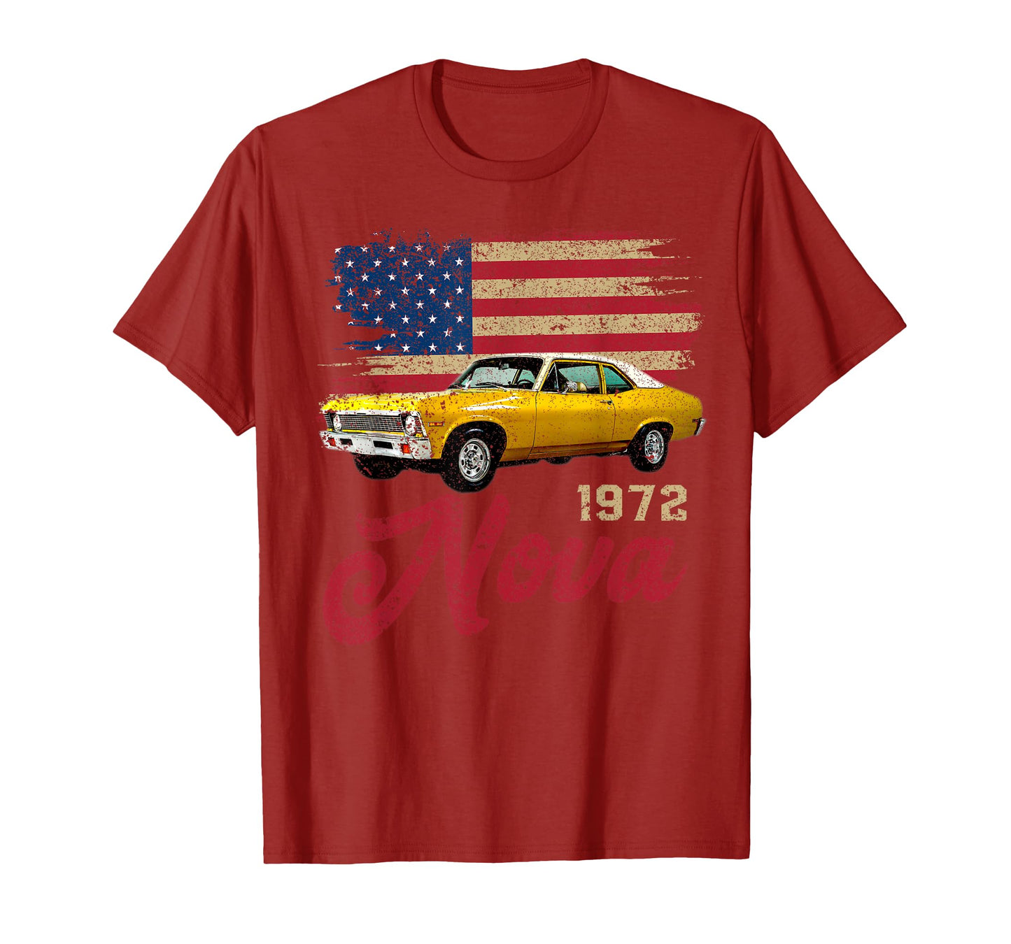 Jersey Style Nova 72 1972 Classic Old School Muscle Car T-Shirt