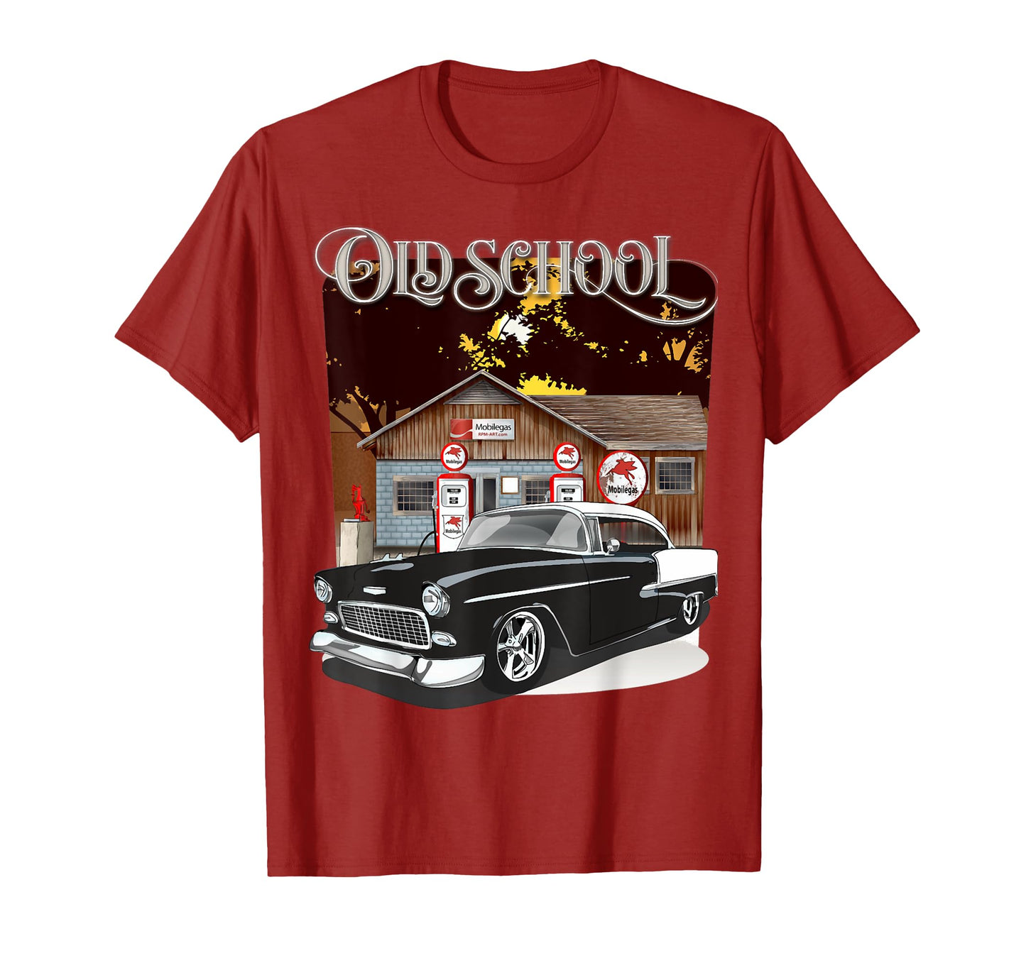 1955 55 chevys bel air classic vintage muscle car old school T-Shirt